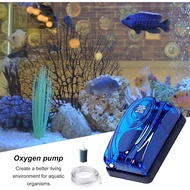 Aquarium Oxygen Pump Aerator Oxygen Pump 60L Fish Tank 3.5W - AQ-708A - Blue