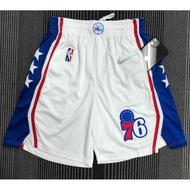 2025 nba Philadelphia 76ers white hot press basketball shorts
