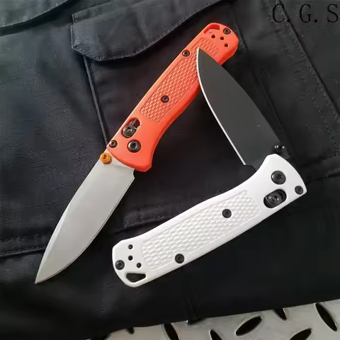 BM 533-3 MINI Bugout Nylon Wave Fibre Handle Axis Lock Folding Outdoor Pocket Knife EDC Camping Hunt