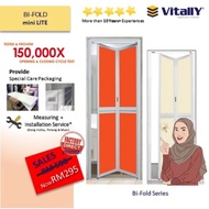 Bi-fold Door Toilet Aluminum Folding Door Toilet Door Pintu Lipat Tandas Pintu Lipat Bilik Air Vitally