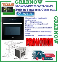 MOWE (MW 670G) 67L Wi-Fi Built-in Tempered Glass Oven With 11 cooking functions,Turbo fan,Sensitive touch control with LED display And multi-function oven / FREE EXPRESS DELIVERY