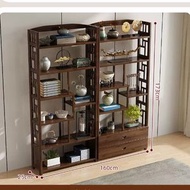 DDS - 木製置物架屏風（【組合款】6層160長【簡約+抽屜】）#N270_007_598