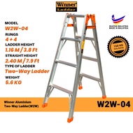 WINNER ALUMINIUM TWO-WAY LADDER 4+4 W2W-04 MULTIPURPOSE LADDER LIPAT/ A-SHAPE 2-WAY TANGGA