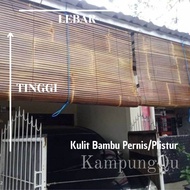 COD Tirai Kerai Kerei Kere Wide Bambu Gulung Outdoor Tahan Hujan Dan Panas 150 x 150 Free Katrol Dan