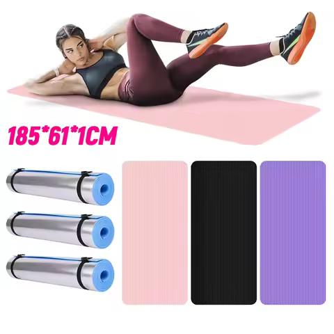 Yoga Mat Non Slip Exercise Mat Thick Solid Color Fitness Mat Yoga Workout Mat Multi-Function for Hom