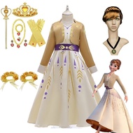 Halloween Children's Costume 2025 Frozen 2 Anna Animation Cosplay Costume Halloween Children's Costu
