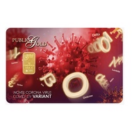 READY STOCK : Public Gold Bullion Bar PG 1g (Au 999.9) 24K - Covid-19 Variant
