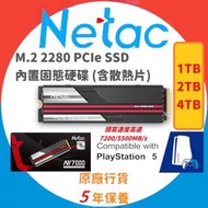 Netac - 1TB M.2 2280 PCIe SSD 內置固態硬碟 (GEN4X4) 含散熱片 (NV7000) - NT01NV7000-1T0-E4X