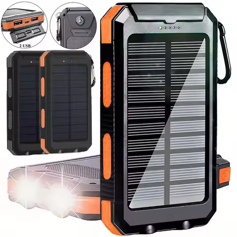200000mAh Solar Power Bank Portable Large Capacity Charger Fast Charging Emergency Power Bank Suitab