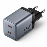 Vention® เครื่องชาร์จ GaN 45W PD3.0 PPS ชาร์จเร็วพอร์ต C USB คู่ดีไซน์กะทัดรัดพร้อม USB-C 100W เพื่อ