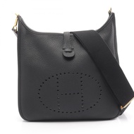 【二手】愛馬仕 HERMES Evelyne 3 Trois PM 黑色皮革女背包