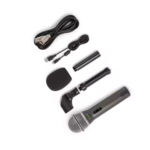 Samson Q2U Professional Handheld Dynamic USB Microphone with Built-in Sound Card and USB I/O High Qu
