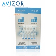 Avizor Ever Clean Preservative-Free Contact Lens Solution (2X225ml FREE Eye Drop Lacrifresh 0.4ml x 