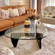 Irregular Alien Minimalist Small Apartment Glass Coffee Table Coffee Table Solid Wood Creative ins L