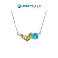 10K Gem Necklace | MoneyMax Jewellery | 417 White Gold Semi-precious with Diamond Necklace | MSN284|