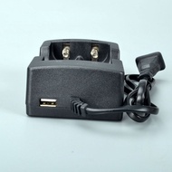 Dual Charge 18650 26650 Charger Cable Charger Lithium Battery Charger with USB Output USB Dual Slot 