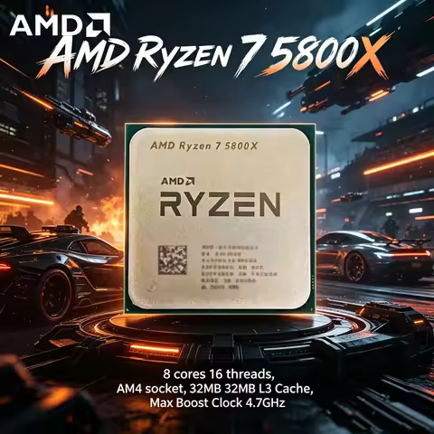Ryzen 7 5800X Gaming AMD Ryzen 7 5800X Gaming CPU 8-Core 16-Thread 3.8GHz/4.7GHz 32MB L3 Cache AM4 S