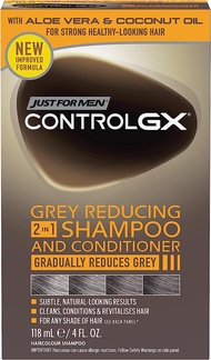 [HCM]Dầu gội kèm xả giảm tóc bạc cho nam Just For Men Control GX Grey Reducing 2-in-1 Shampoo and Co