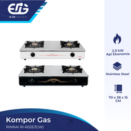 Rinnai kompor gas RI602E/RI602E(W) 2 tungku SNI RI 602E/ RI 602E(W)