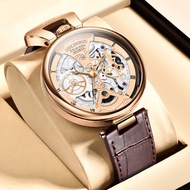 LIGE Luxury Original Men New Quartz Watch Creative Hollow Fashion Casual Waterproof Gentleman Business Wristwatch for Men