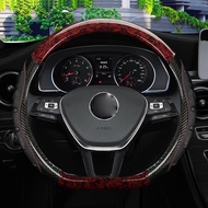 Mahogany Wood Grain D Shape Car Steering Wheel Cover For VW Jetta 6 2017-2019 Golf 7 Scirocco Bettle 2012-2019 Tiguan 20