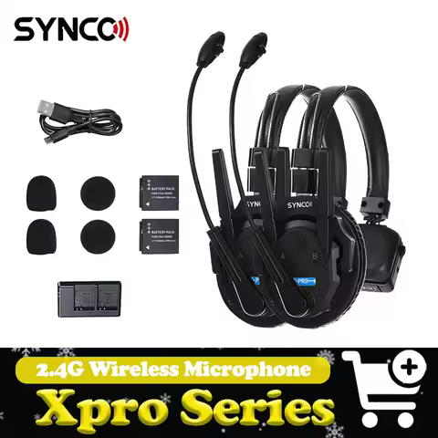 Synco Xtalk Xpro1 Xpro2 Xpro5 2.4G Wireless Intercom System 500M Working Range Single Ear Headsets c