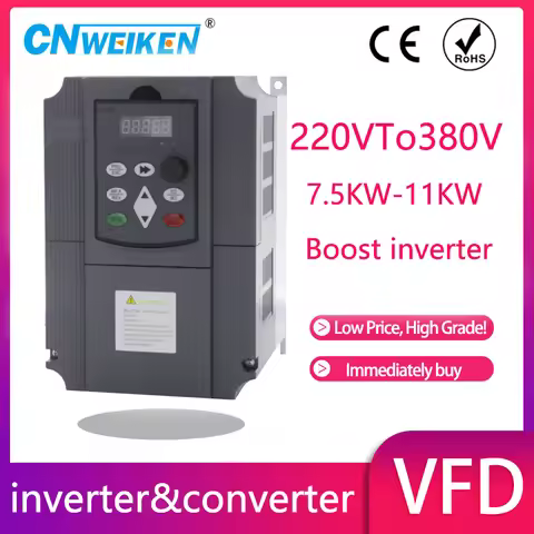Variable Frequency Converter 50Hz/60Hz VFD 11kw Single-Phase 220v Input to three-phase 220V/380V out