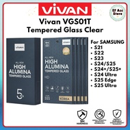 VIVAN VGS01T TEMPERED GLASS SAMSUNG S21 S22 S23 S24 S24+ S25+ S24 ULTRA S25 EDGE S25 ULTRA TG CLEAR 