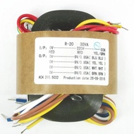 Rtype power tranformer 30W 9V 4 0.85A8 wire R N aud