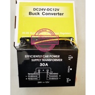 30A DC 24v To 12v Car Power Supply Buck Transformer Converter Truck Bus DVD Audio Modification Effic