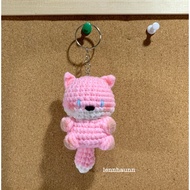 Pink fox keychain