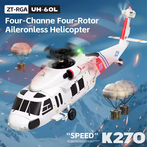 K270 RC Helicopter 2.4G 6-Aixs Gyroscope 4CH Altitude Hold Optical Flow Brushless Remote Control Hel