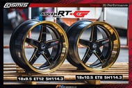 ล้อแม็กใหม่ ขอบ18 - COSMIS รุ่น ADVAH SPORT RTG - สีดำทอง - ขอบ18 x 9.5 x 10.5 x 5รู114.3 ET12/8 - ส่งฟรี Kerry Express - กรุณาสอบถามสต็อกก่อนกดสั่งซื้อ