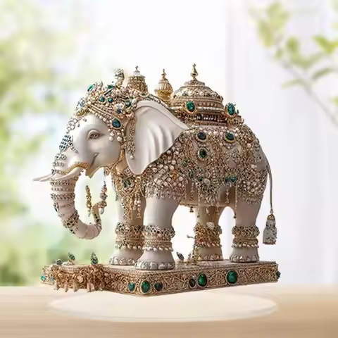 2D Acrylic Home Luxury Diamond Elephant Art Decoration High-quality Multifunctional Exquisite Elegan