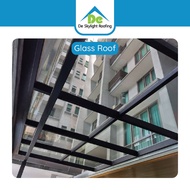 Glass Roof 12.38mm laminated glass complete with T-beam Mild Steel Skylight Awning Pergola