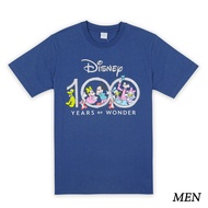เสื้อผ้าฝ้าย Disney 100 Years Of Wonder Men &amp; Kids T-Shirt -เสื้อยืดครอบครัว ดิสนีย์ 100 ปี ผู้ชาย และเด็ก สินค้าลิขสิทธ์แท้100% char