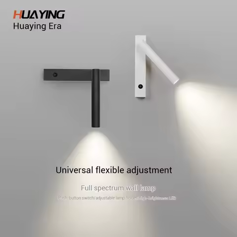 3W 5W Wall Lamp Backlight Rotation Adjustable Light Hotel Bedroom Bedside Study Reading Sconce Lamp