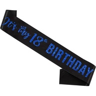 It’s My 18th Birthday Sash,18th Birthday Sash for Girls,Glitter Letter 18th Birthday Sash for Girls,