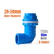 Water Inlet Connector of Fish Tank Aquarium PVC Overflow Socket 3 Colors 20mm to 50mm