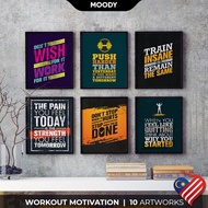 MOODY MOTIVATIONAL Framed Poster | Workout Inspiration Series Poster Frame | Wall Art & Wall Decor |