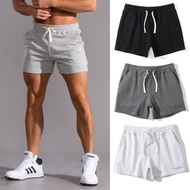 Men's Quality Grey Running Fitness Sports Shorts Black Elastic Simple Casual Beach Short Pants