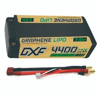 D4443962S // DXF 2S Shorty Lipo Battery 7.6V 140C GOLDEN 4400mAh 5mm Bullet Hardcase