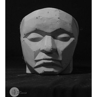 Plaster mask statue for exam preparation H,V decor
