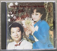Đĩa CD Hương Lan Duy Quang Khi em nhìn anh Nhạc vàng trữ tình Bolero Đĩa lòng Trắng Chất Lượng cao Â