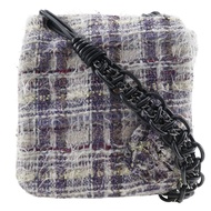 二手 CHANEL 山茶花斜紋軟呢單肩包，2006 年義大利製造，紫色，斜挎，A5 翻蓋，女士款。