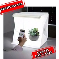 MINI FOTO STUDIO BOX LED LENGKAP + BACKGROUND STUDIO PHOTO BOX LIGHTBOX LATAR STUDIO FOTO BACKDROP