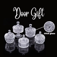 READY STOCK🇲🇾DOOR GIFT BEKAS KACA GULA KUIH BISKUT GLASS CANDY BOX Glassware Candle Jar Balang Bekas Kaca Diamond Glass