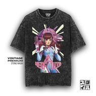 Caption'style Games Shirt Overwatch DVA NERF THIS Stonewash T-shirt | Women's Oversized T-shirt | Me