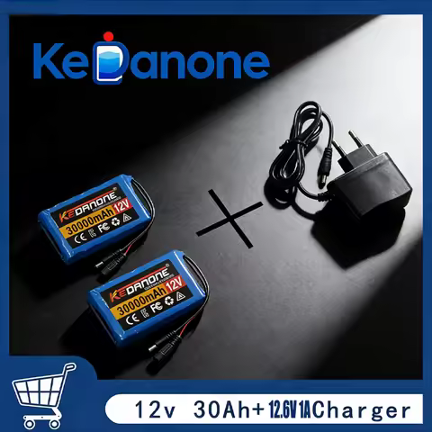 18650 12V 30000mah 3s2p Capacity DC 12.6v 30Ah Portable Rechargeable Li-ion Battery for fishing ligh
