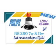 PHILIPS SEMI- RECESSED G2 FIXED HEAD/ROTATE HEAD SPOTLIGHT RS280 (WHITE) 7W /11W (3000K)